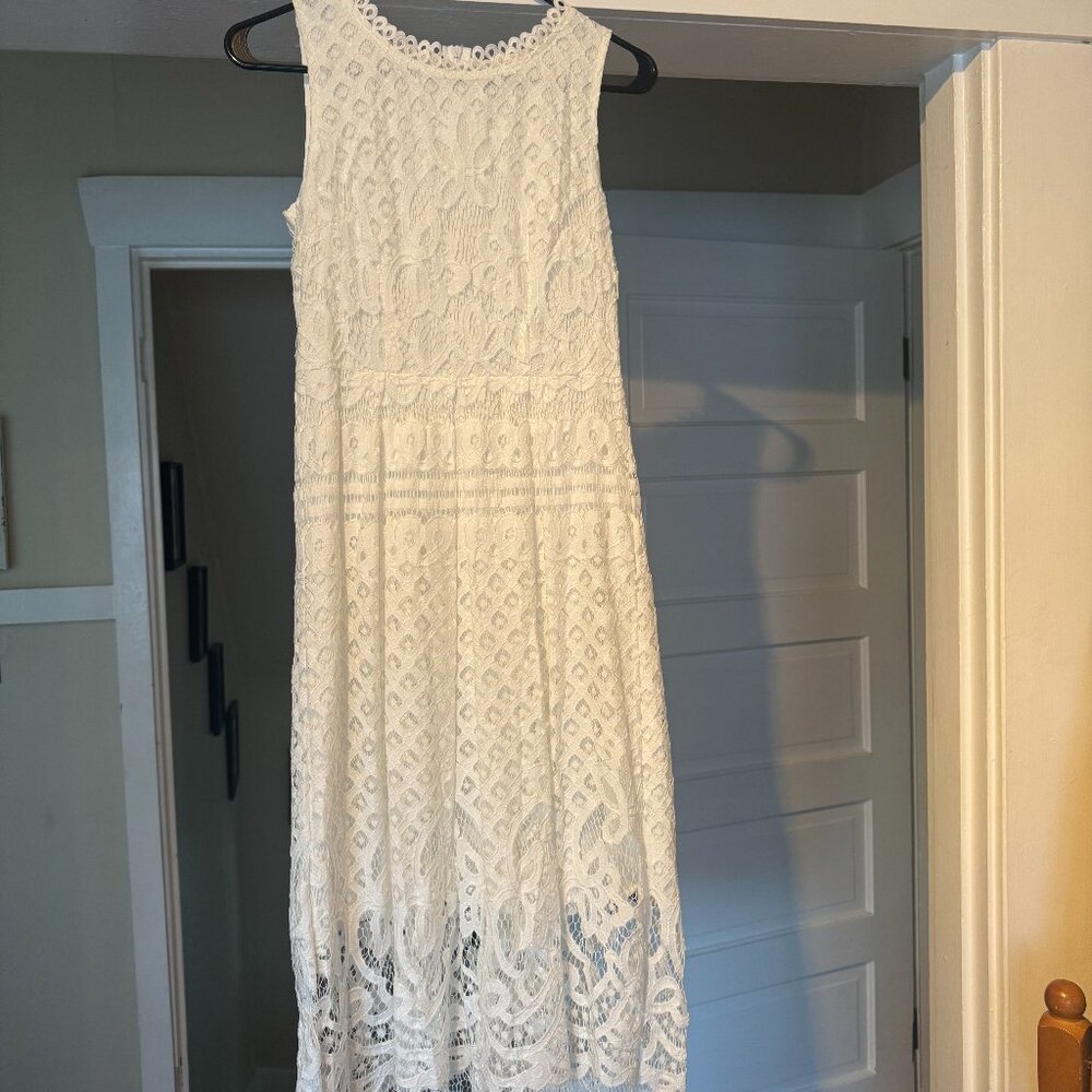 Cream/off white lace dress, size Small